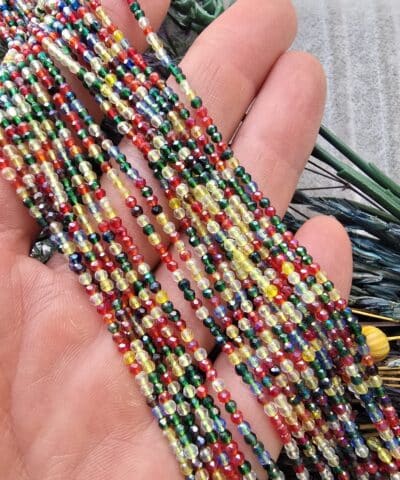 2 MM Şeffaf Renkler Oval Çin Kristal Dizileri No:1 - 511
