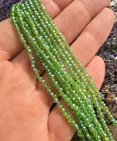 25 Mm Seffaf Renkler Oval Cin Kristal Dizileri No2 504