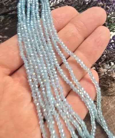 25 Mm Seffaf Renkler Oval Cin Kristal Dizileri No2 512