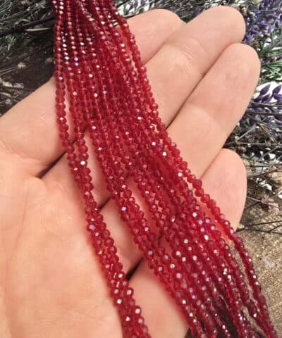 25 Mm Seffaf Renkler Oval Cin Kristal Dizileri No2 513