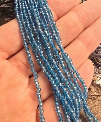 25 Mm Seffaf Renkler Oval Cin Kristal Dizileri No2 514