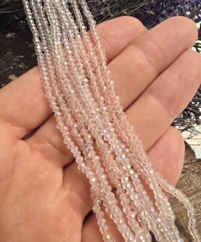 25 Mm Seffaf Renkler Oval Cin Kristal Dizileri No2 515