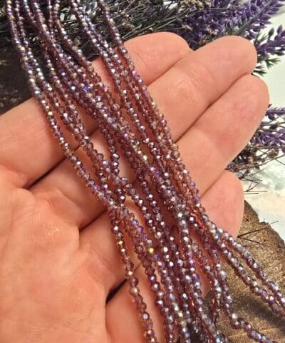 25 Mm Seffaf Renkler Oval Cin Kristal Dizileri No2 516