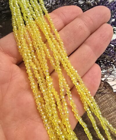 25 Mm Seffaf Renkler Oval Cin Kristal Dizileri No2 519