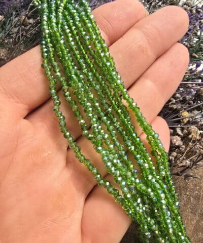 25 Mm Seffaf Renkler Oval Cin Kristal Dizileri No2 521