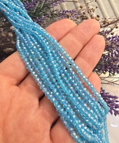 3 Mm Seffaf Renkler Oval Cin Kristal Dizileri No3 502