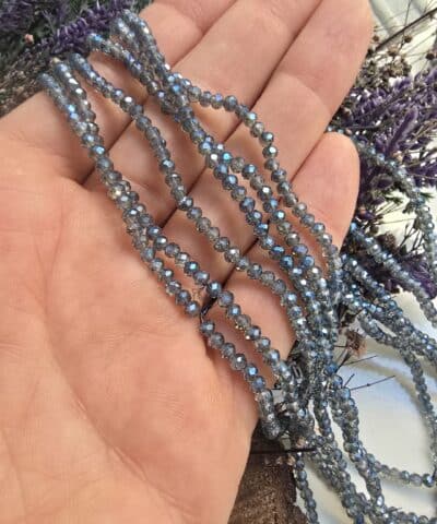 3 Mm Seffaf Renkler Oval Cin Kristal Dizileri No3 503