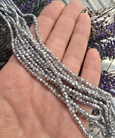 3 Mm Seffaf Renkler Oval Cin Kristal Dizileri No3 504