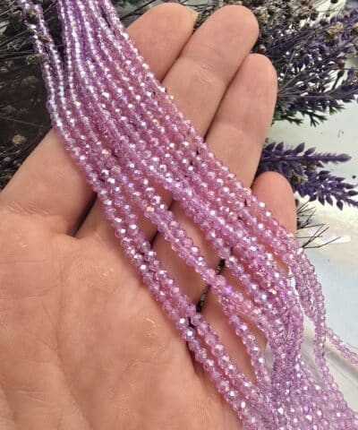 3 Mm Seffaf Renkler Oval Cin Kristal Dizileri No3 512