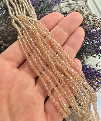 3 Mm Seffaf Renkler Oval Cin Kristal Dizileri No3 520