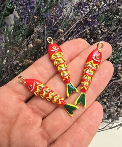 3d Kirmizi Mineli Hareketli Balik