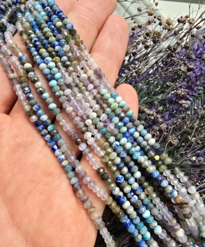 3x2 MM Fasetli Rondela Mix Apatit Taşı