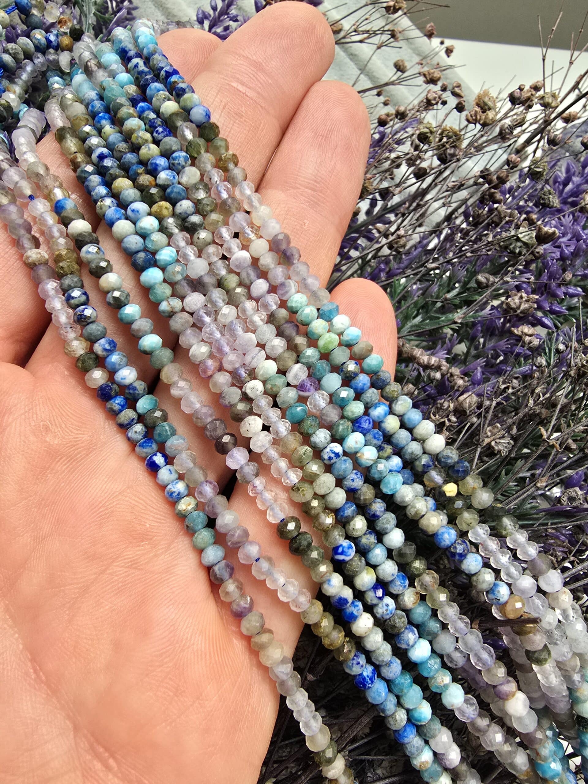 3x2 MM Fasetli Rondela Mix Apatit Taşı