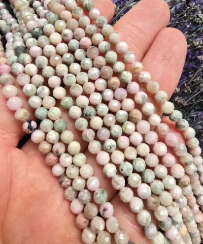 4 MM Fasetli Küre Pembe Opal Taşı