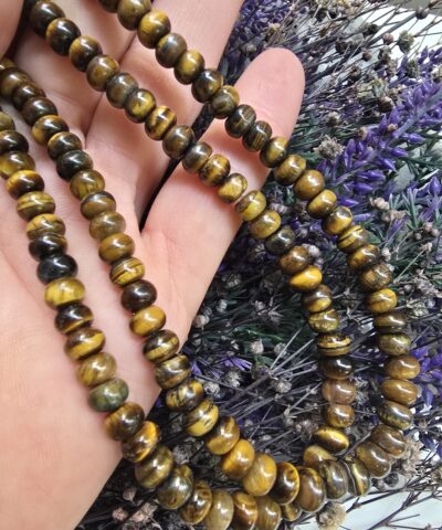 6X4 MM Rondela Kaplan Gözü Doğal Taş