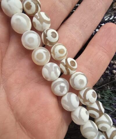 8 MM Renkli Faset Kesim Doğal Tibet Akik Taşları - 505