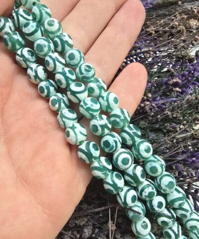8 MM Renkli Faset Kesim Doğal Tibet Akik Taşları - 508