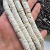 10 MM Beyaz Disk Turkuaz Taşı