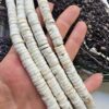 10 MM Beyaz Disk Turkuaz Taşı