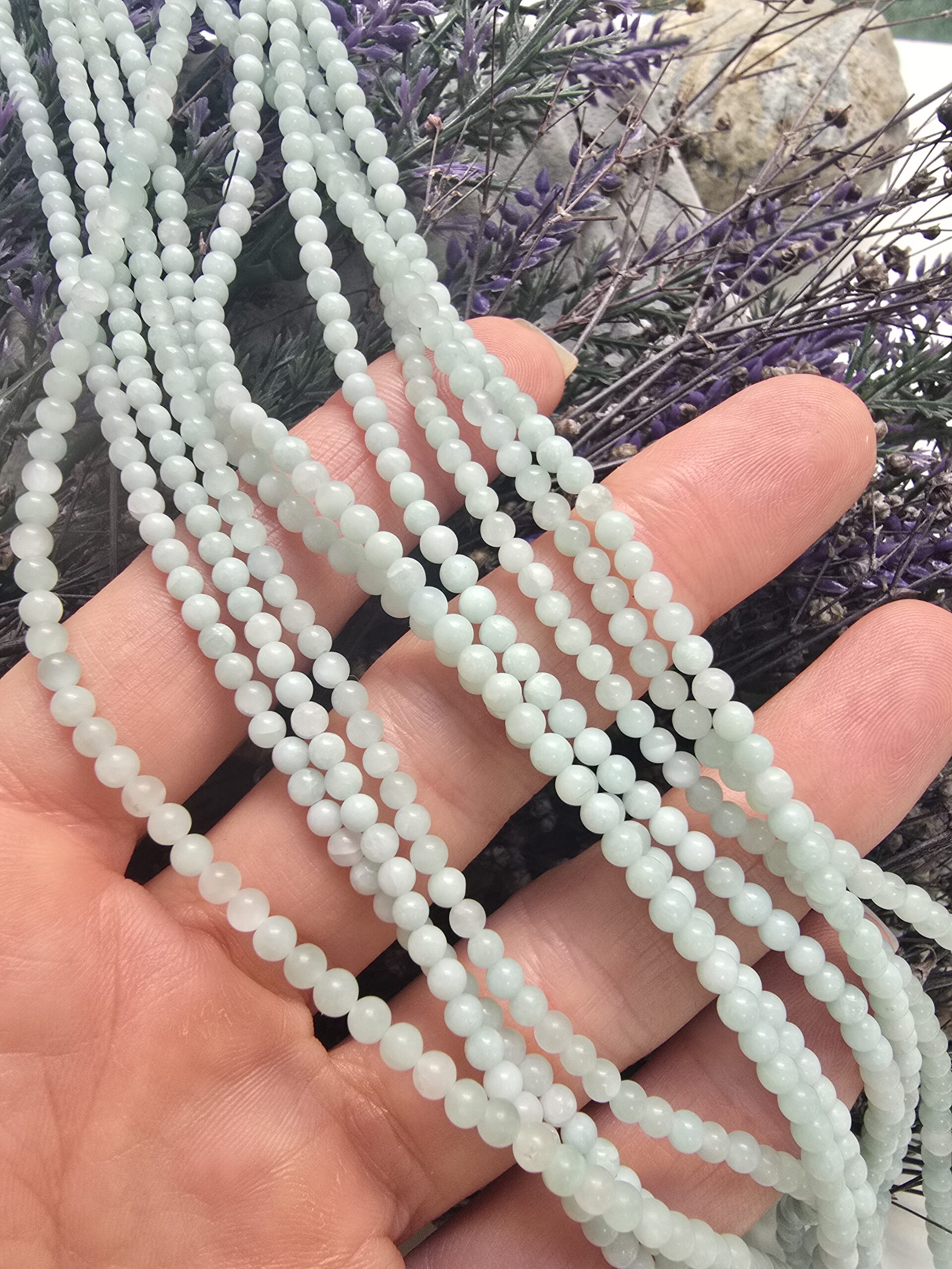 3 MM Larimar Renkli Kuvars Ceyt Taş