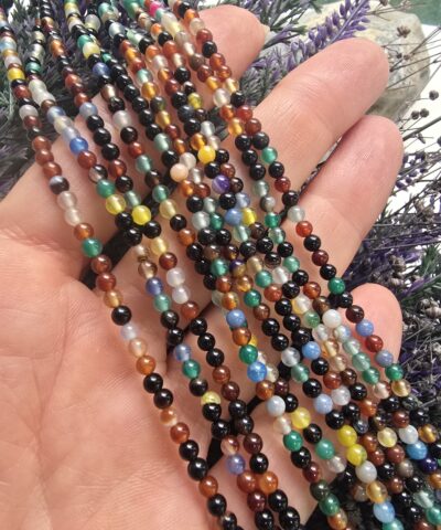 3 MM Çakra Renkli Kuvars Ceyt Taş