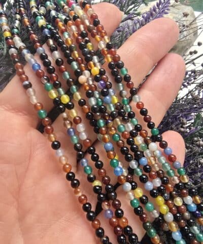 3 MM Çakra Renkli Kuvars Ceyt Taş