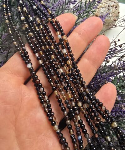 3 MM Kahve Akik Renkli Kuvars Ceyt Taş