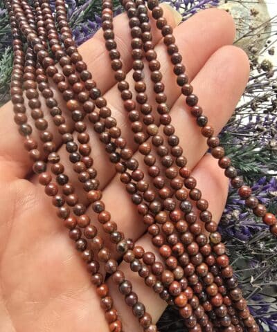 3 MM Kırmızı Obsidyen Renkli Kuvars Ceyt Taş