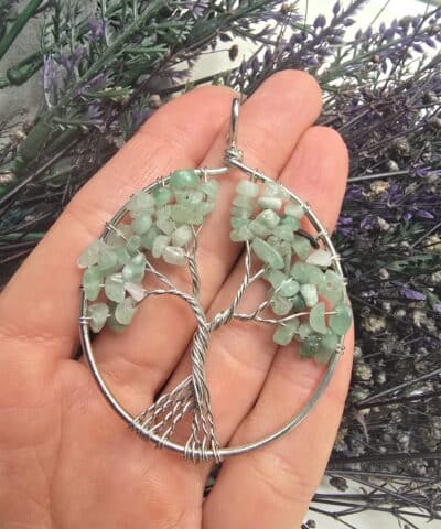 5 CM Ağaç Aventurin Taşı Kolye Ucu