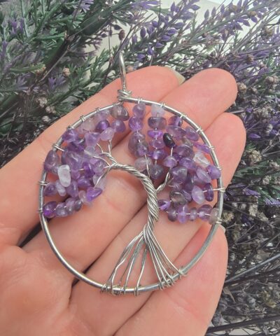 5 CM Ağaç Ametist Taşı Kolye Ucu