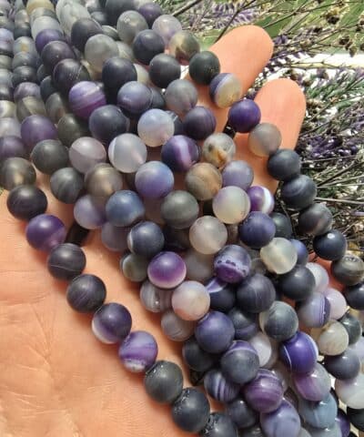 AA 8 MM Mat Lavander Madagaskar Akik Taşı