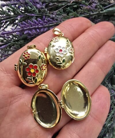 Çiçek Kabartmalı Aç Kapa Madalyon