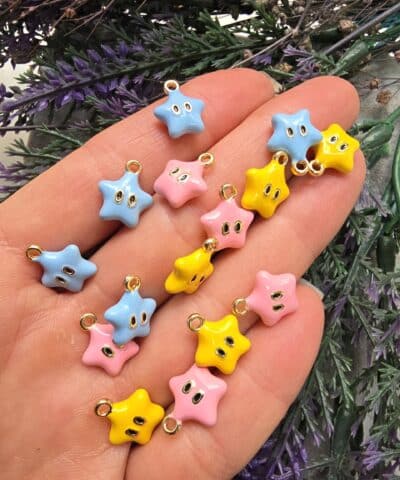 Gözlü Yıldız Mineli 3 Boyutlu Charm