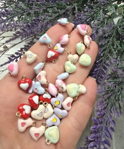 Kalp Mineli 3 Boyutlu Charm