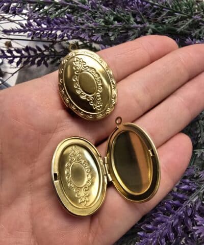 Açılır Oval Kolye Ucu 3 CM - Gold