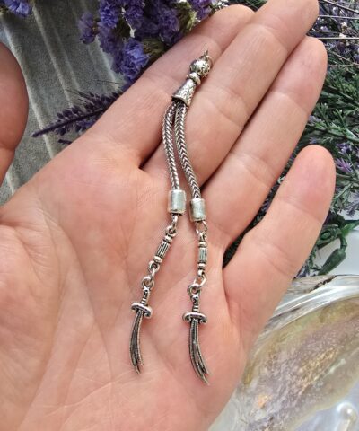 İkili Kılıç Sallantılı Metal Tesbih İmamesi