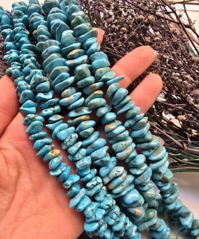 14 MM Amorf Mavi Turkuaz Taşı