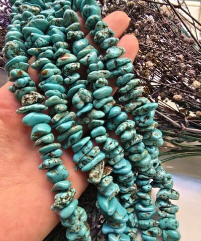 14 MM Amorf Yeşil Turkuaz Taşı