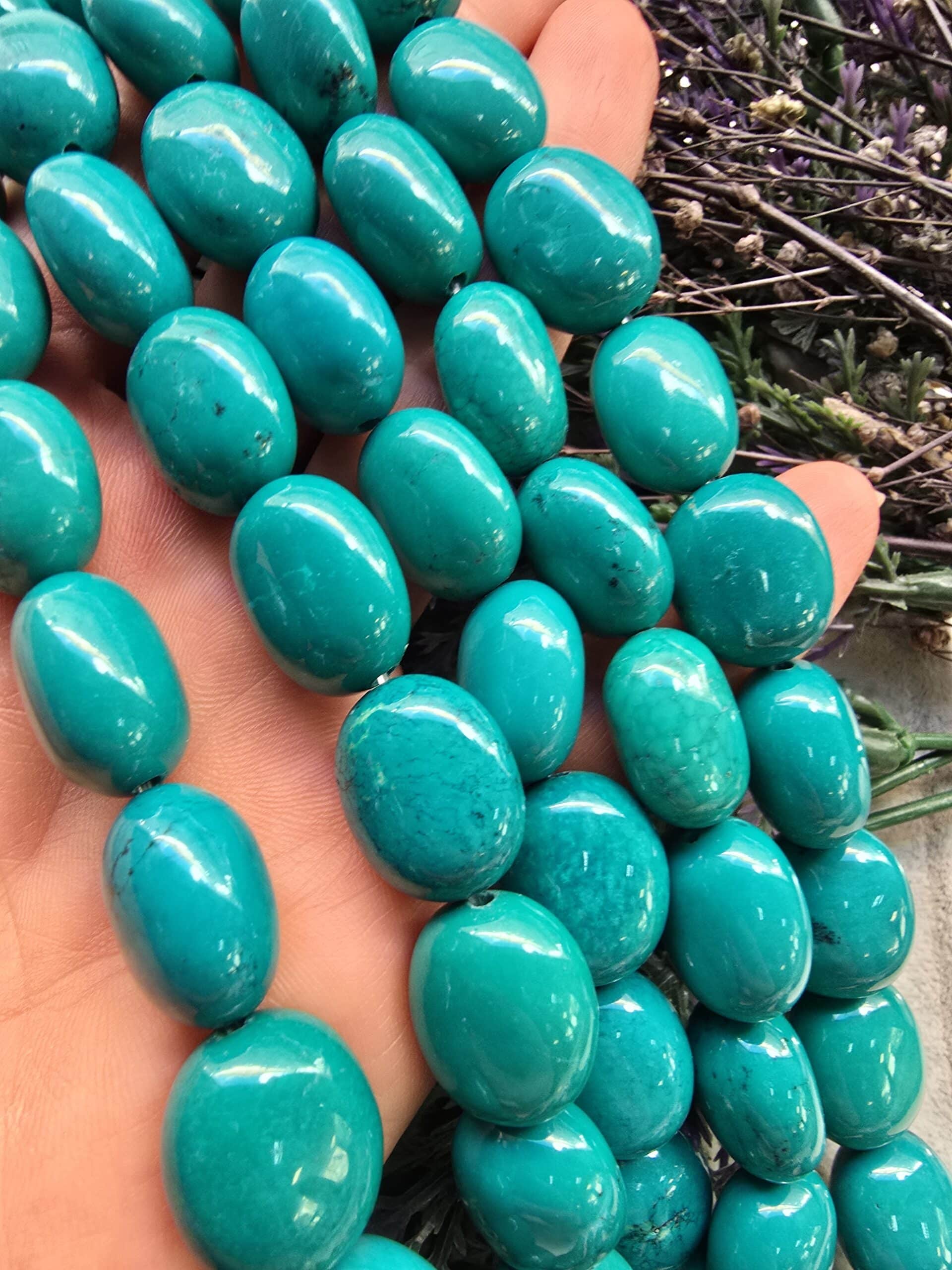 14x18 MM Oval Tablet Turkuaz Taşı