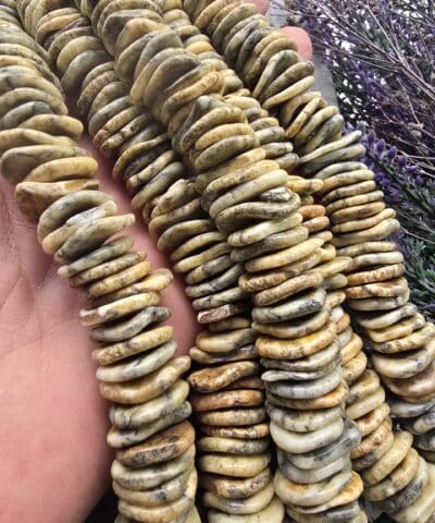 15 MM Disk Toprak Magnesit Turkuaz Taşı