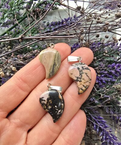 2 Cm Damla Rodonit Tasi Kolye Ucu