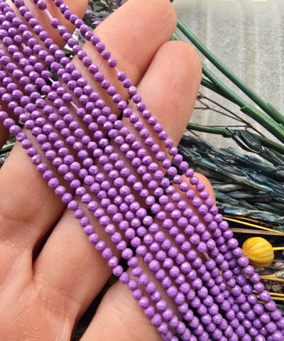 2 MM Faset Kesimli Doğal Lepidolit Taşı