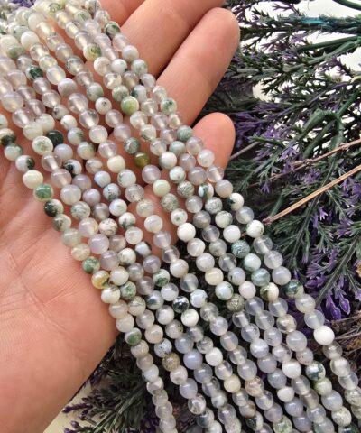 4 MM Yosunlu Renkli Akik Taşı