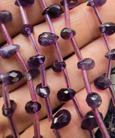 5 Mm Premium Faset Damla Ametist Tasi 2