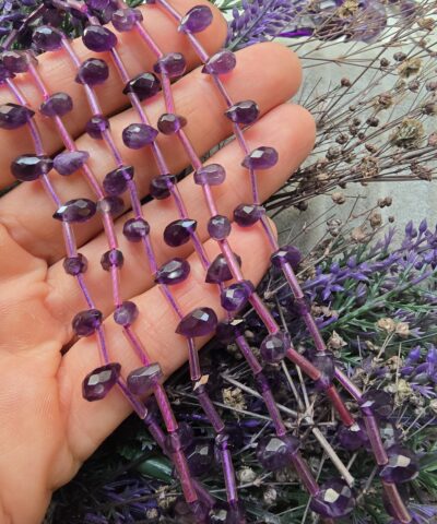 5 Mm Premium Faset Damla Ametist Tasi 3