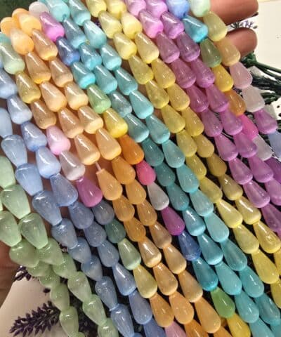 8x13 MM Renkli Damla Selenit Taşı