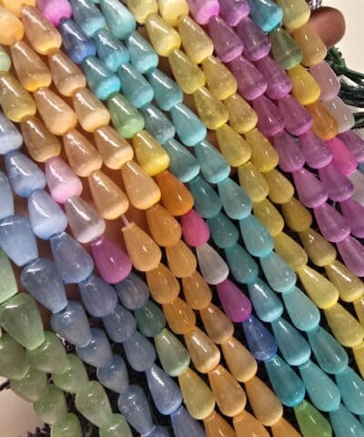 8x13 MM Renkli Damla Selenit Taşı