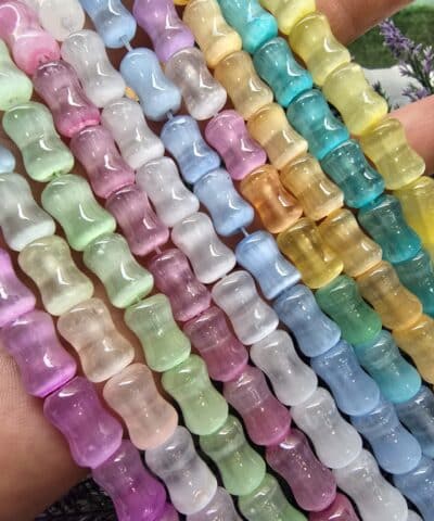 8x13 MM Renkli Silindir Selenit Taşı