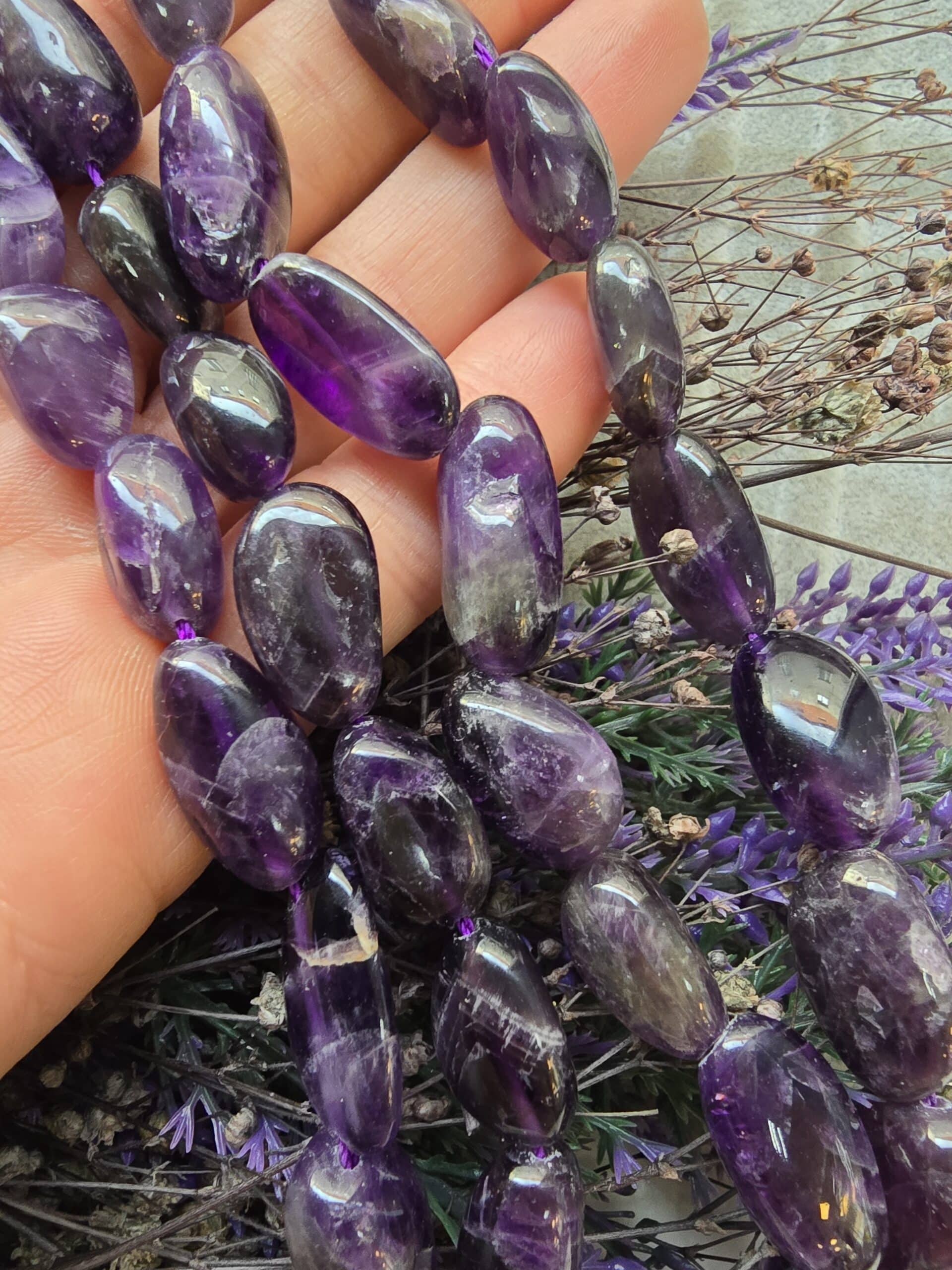 8x16 Amorf Ametist Dogal Tas Dizi 3