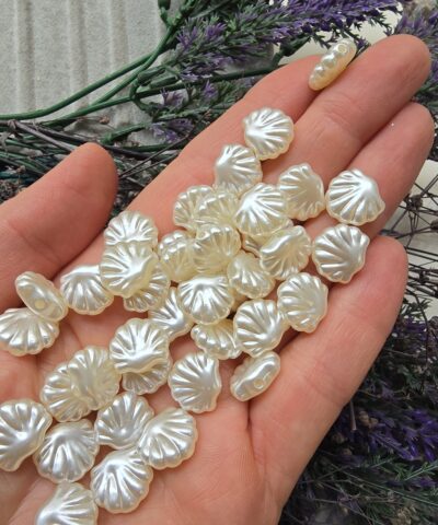 Delikli Deniz Kabugu Sedef Renkli Akrilik İnci Boncuk